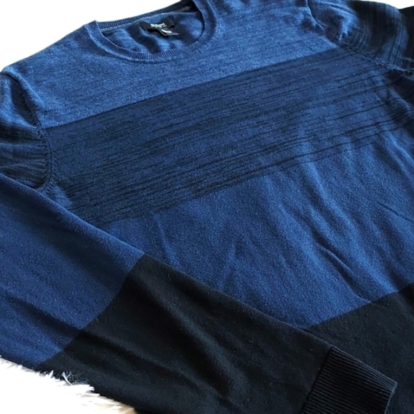 ALFANI Regular Fit pullover sweater, color block long sleeved size L - Picture 3 of 4